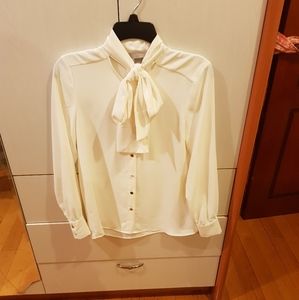 H&M tie neck blouse